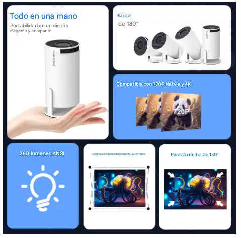 Proyector Led 4k Ultra HD Android 11 200GB