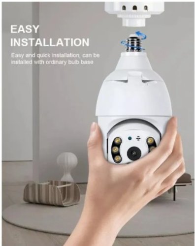 Camara Ampolleta Wifi 5g Seguridad Vigilancia Soquete E27, 360º Grados