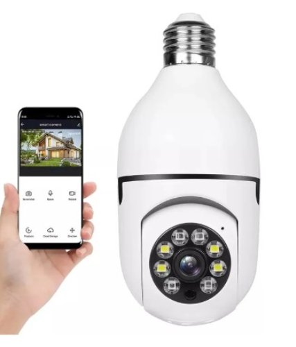 Camara Ampolleta Wifi 5g Seguridad Vigilancia Soquete E27, 360º Grados