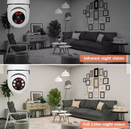 Camara Ampolleta Wifi 5g Seguridad Vigilancia Soquete E27, 360º Grados