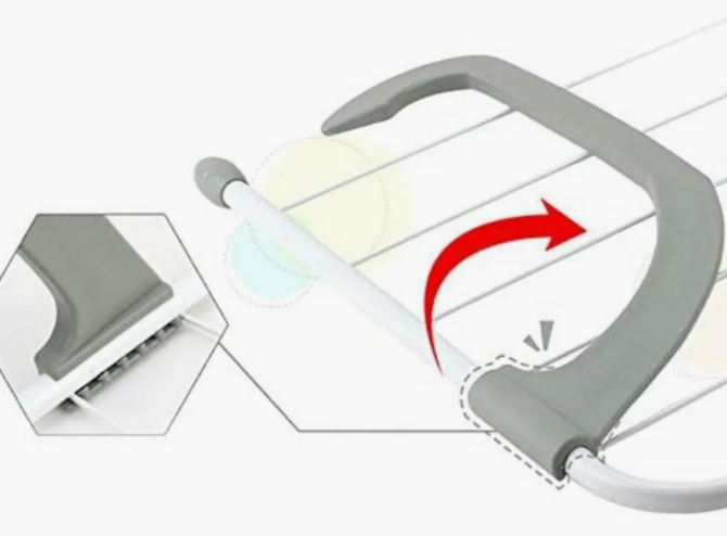 Tendedero Secador De Ropa Plegable Colgador Para Balcón