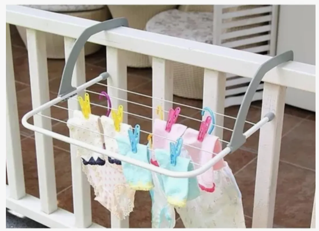 Tendedero Secador De Ropa Plegable Colgador Para Balcón
