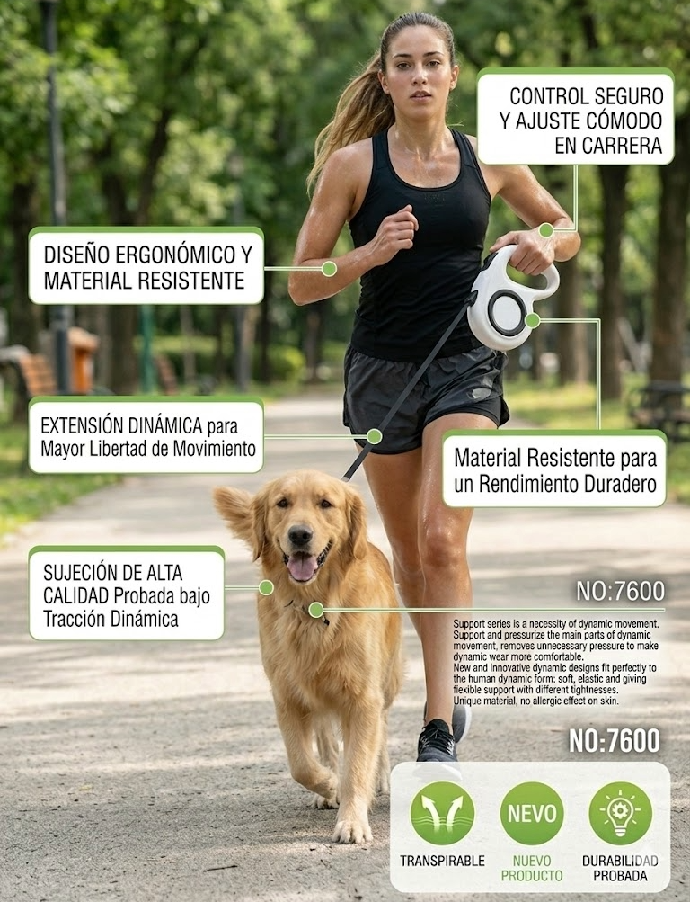 🐾 Correa Retráctil Pet Dog de 3 Metros – Libertad y Control Total para tu Mascota 🐶✨
